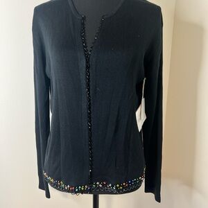 Joseph A size L Black Knit Sweater